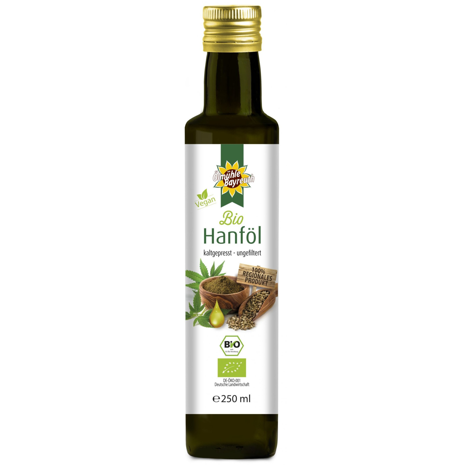 Bio Hanföl kaltgepresst von der Ölmühle Bayreuth Bio Hanföl kaltgepresst von der Ölmühle Bayreuth