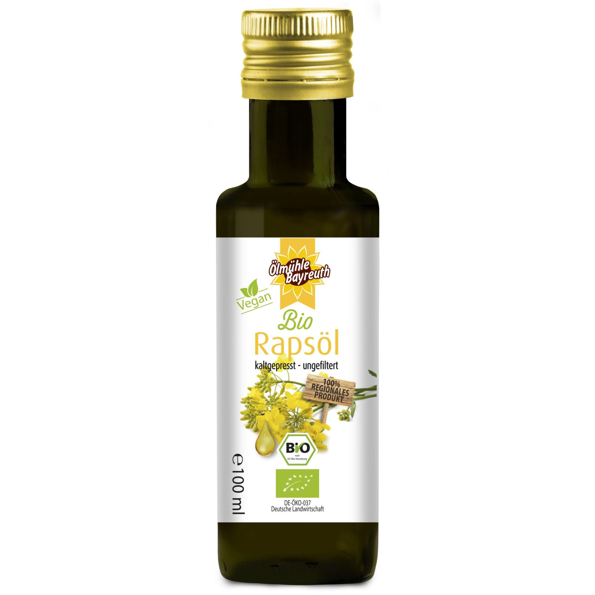 Bio Rapsöl kaltgepresst von der Ölmühle Bayreuth