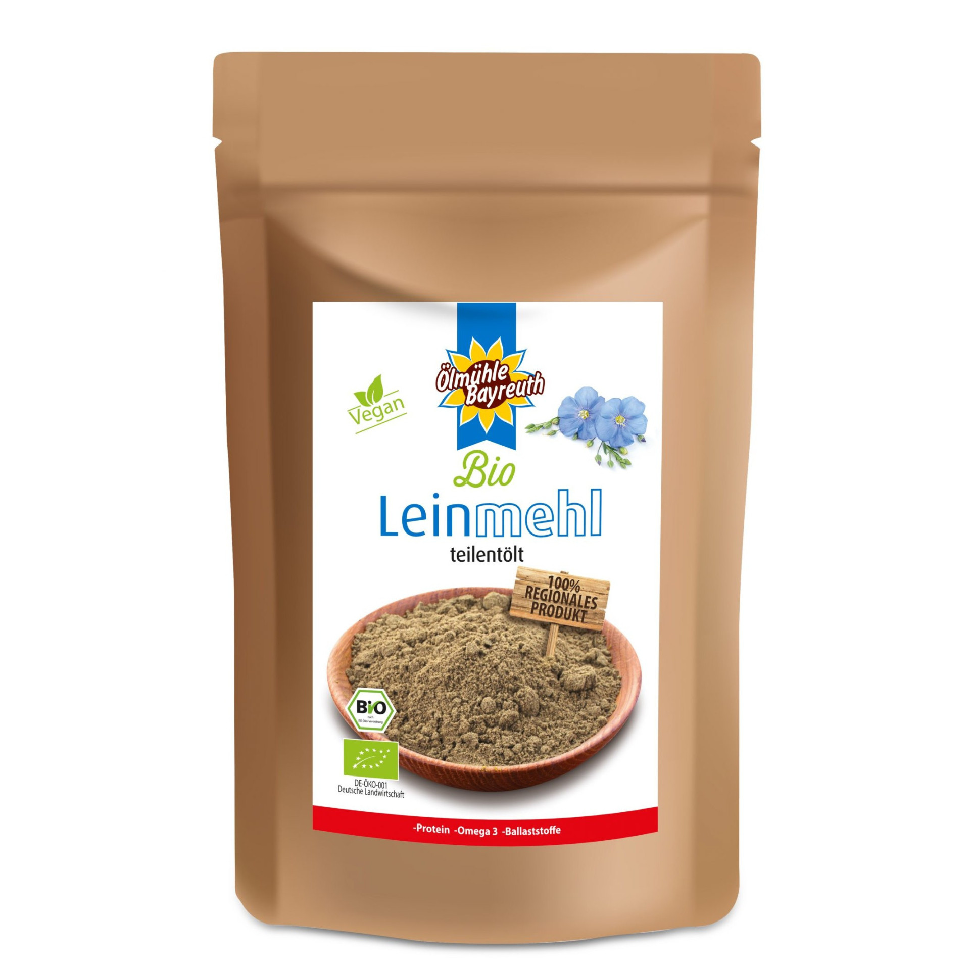 Bio Leinmehl von der Ölmühle Bayreuth