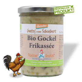 Bio Gockel Frikassee 400 ml von "Gutes von Schubert"