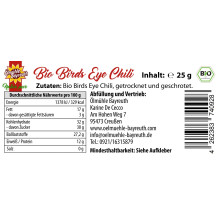Bio Birds Eye Chili von der Ölmühle Bayreuth
