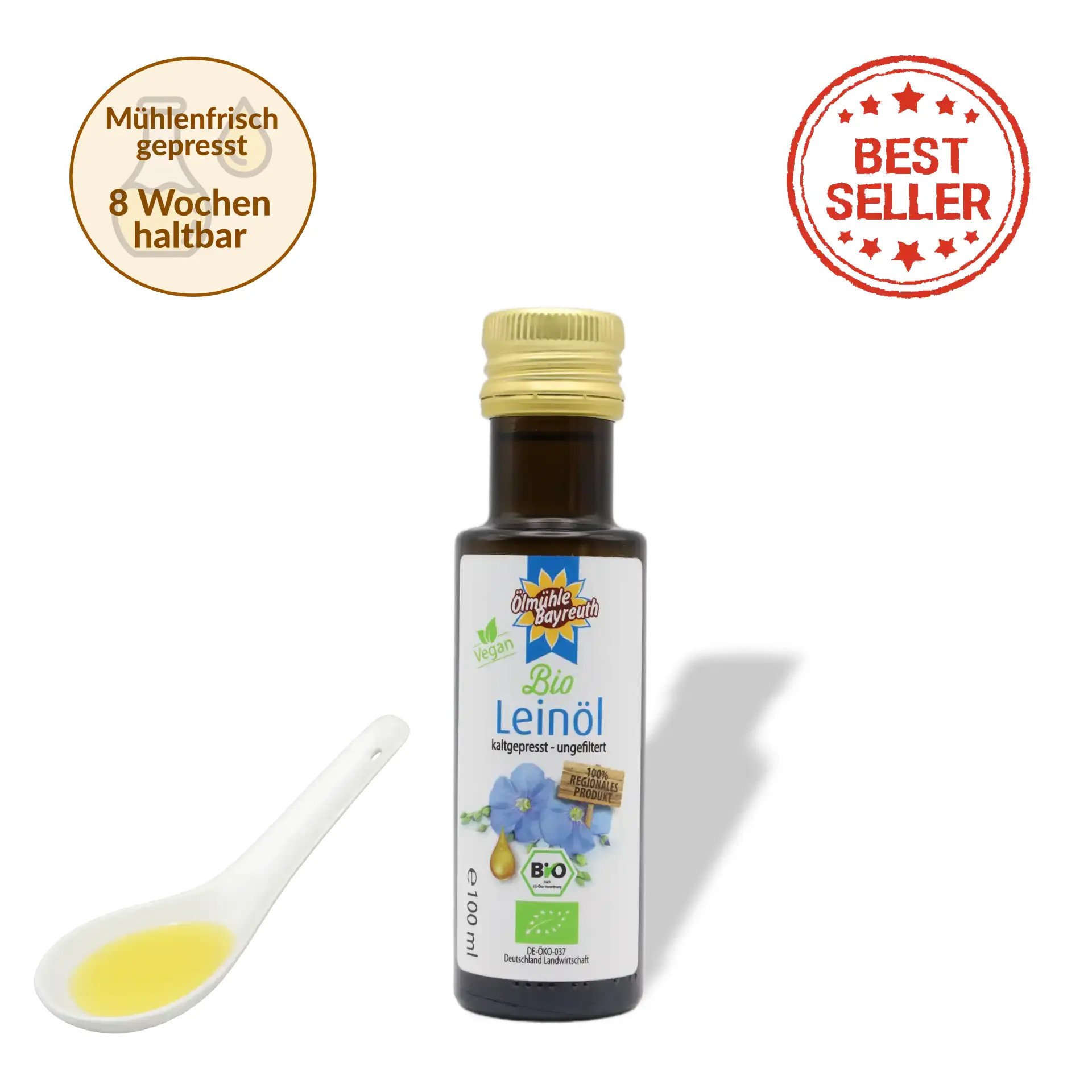 Bio Leinöl von der Ölmühle Bayreuth